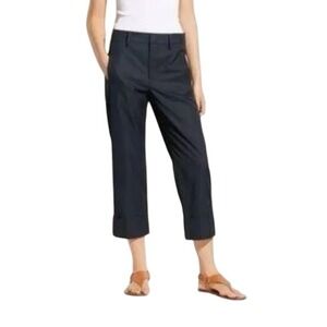 $245 NWT Vince Coastal Blue Cuffed Wide Leg Cotton Trousers 4